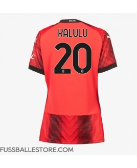 Günstige AC Milan Pierre Kalulu #20 Heimtrikot Damen 2023-24 Kurzarm